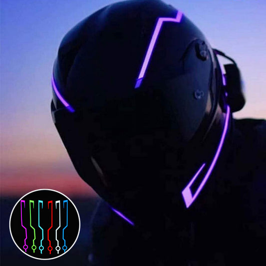 Helmet Motorcycle Light Riding Signal Strip Flashing Durable Kit Bar Diy Helmet Led Strip Reflector Cold Light Film - P Rubi's 