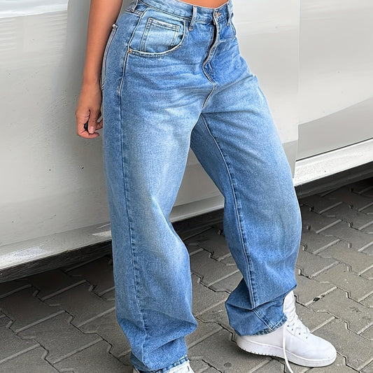 Low Waist Sexy Straight Loose Denim Trousers - P Rubi's 