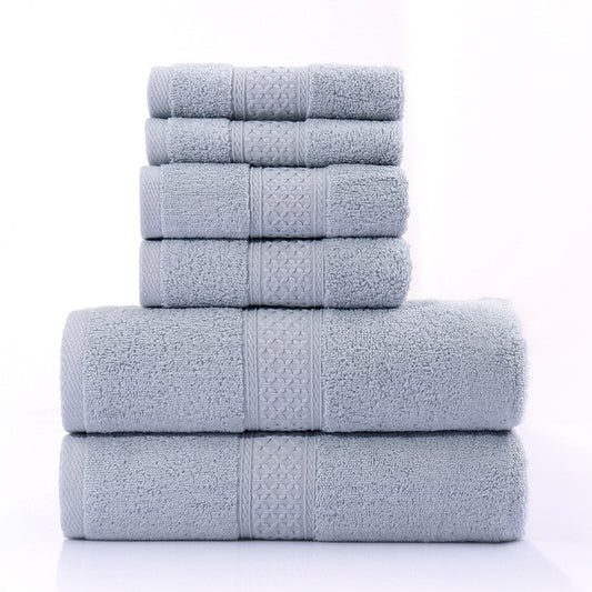 Six Piece Set Of Pure Cotton Bath Towels - P Rubi's 