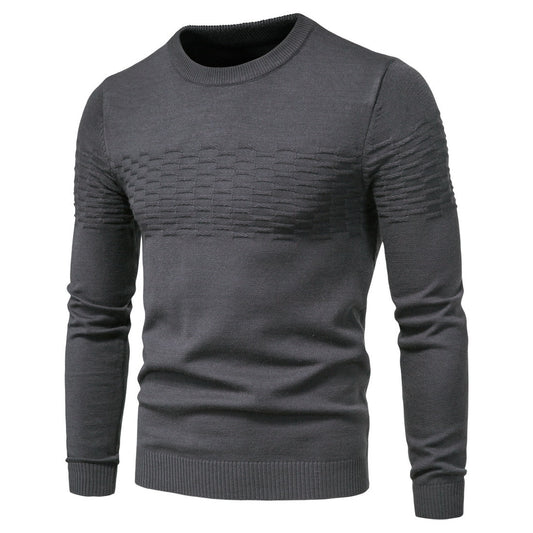 Men's casual slim pullover round neck bottoming shirt - P Rubi's 