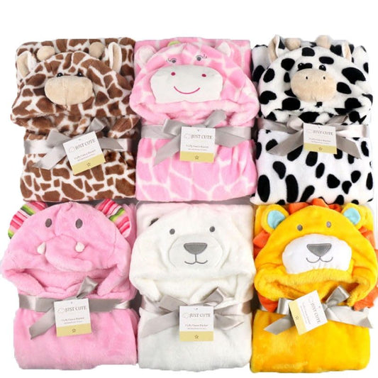 Baby fleece bath towel hooded towels bathrobe - P Rubi's 