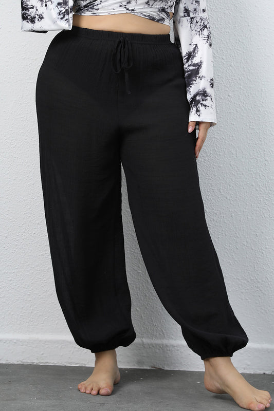 Plus Size Drawstring Jogger Pants - P Rubi's 