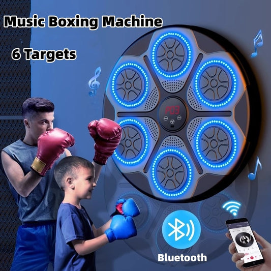 Music Boxing Machine Household With RGB Light Bluetooth Adults Mode Speed Adjustable For Indoor Kickboxing Karate Fitness Home - P Rubi's 