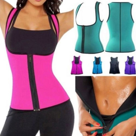 Zipper-style Women's Sports Wicking Vest Waist Corset - P Rubi's 