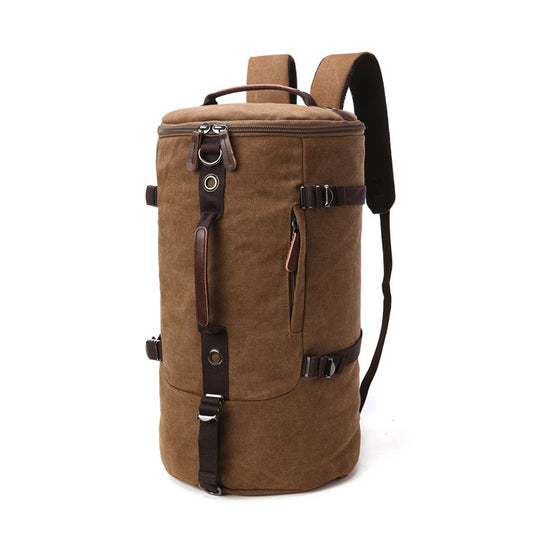 Men Travel Backpack Male Canvas Luggage Duffel Cylinder Bag Mountaineering Hiking Backpack For Men - P Rubi's 