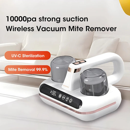 New Mattress Vacuum Mite Remover Cordless Handheld Cleaner Powerful Suction For Cleaning Bed Pillows Home Supplies - P Rubi's 