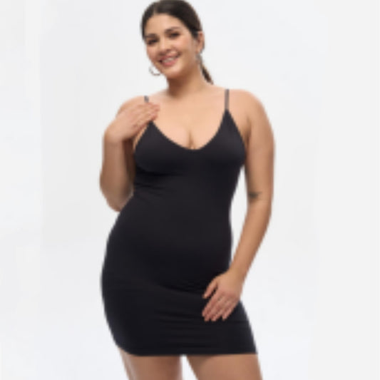 Square Neckline Shapewear Short Skirt - P Rubi's 