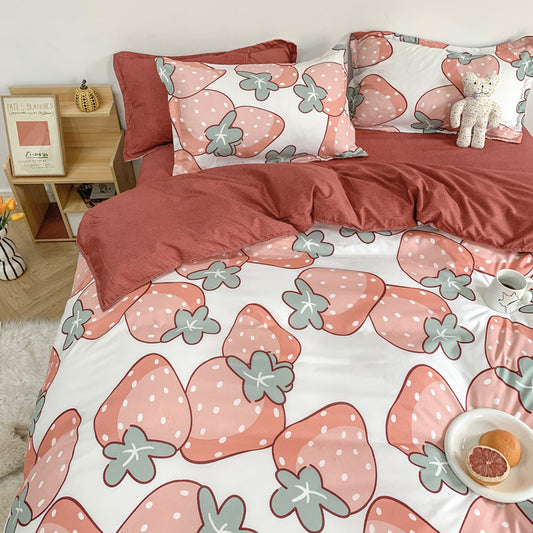 Four Piece Set Of Cute Cartoon Bed Sheets - P Rubi's 