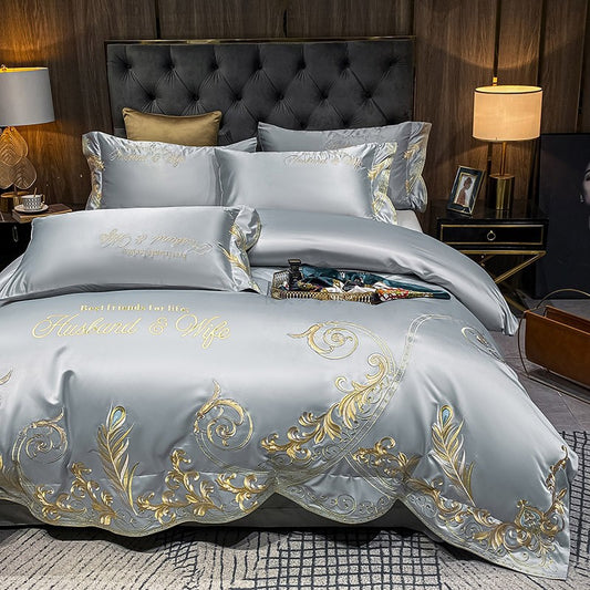 Ice Silk Quilt Sets Bed Sheets Bedding Four-piece Set - P Rubi's 