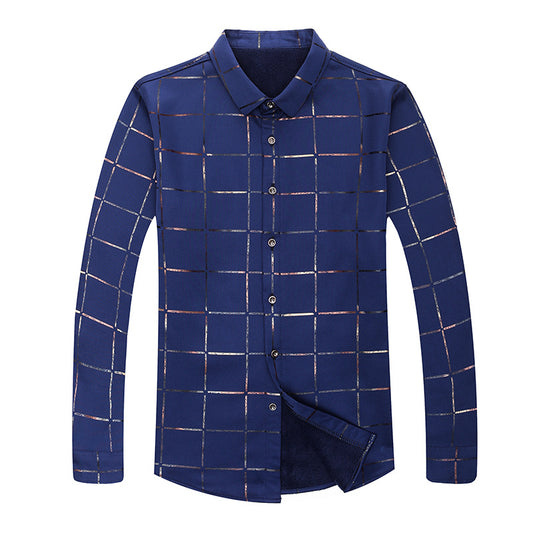 Fall men's checked long-sleeve shirts - P Rubi's 