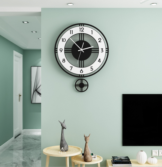 Acrylic Clock Pendulum Modern Design Clock Creative Quartz Silent Watch Home Decor - P Rubi's 