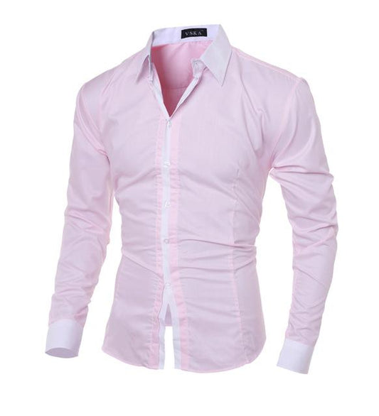 Mens Casual Long Sleeve Slim Fit Shirts - P Rubi's 