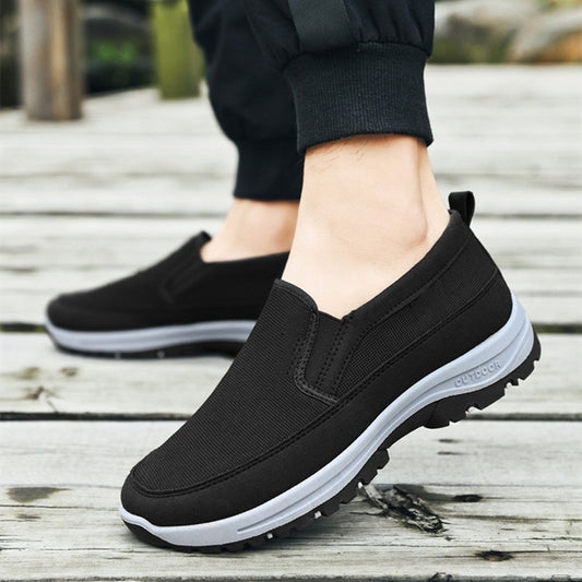 Shoes Mens Canvas Shoes Soft Bottom Casual Breathable Comfortable Slip-on Mens Cloth Shoes - P Rubi's 