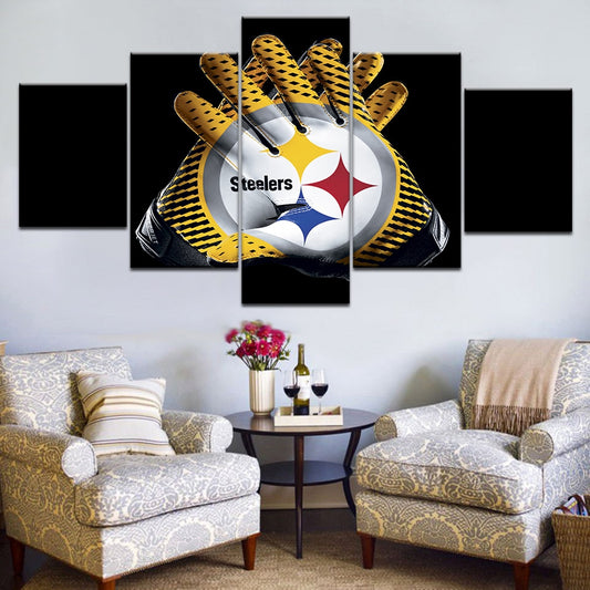 5pcs HD Printing Canvas Painting American Football Glove Art Group Home Decor Wall Poster Modular Picture - P Rubi's 