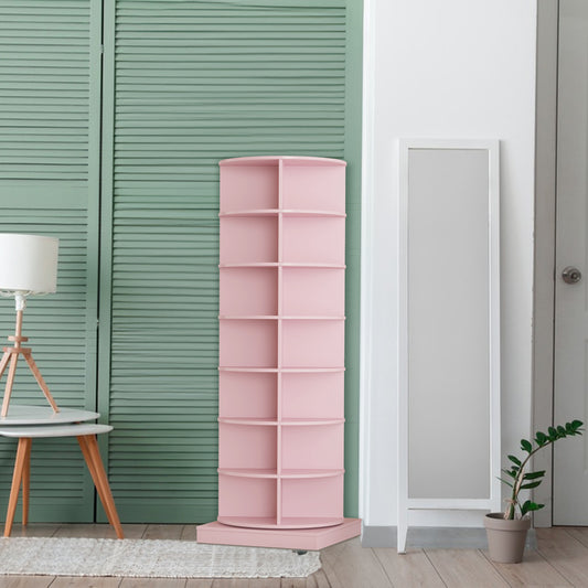 new 360 pink rotating shoe cabinet with 7 layers can accommodate up to 28 Paris shoes - P Rubi's 