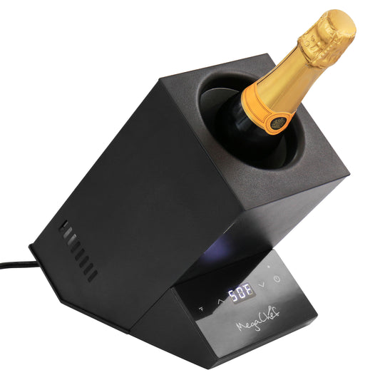 MegaChef Electric Wine Chiller with Digital Display in Black - P Rubi's 