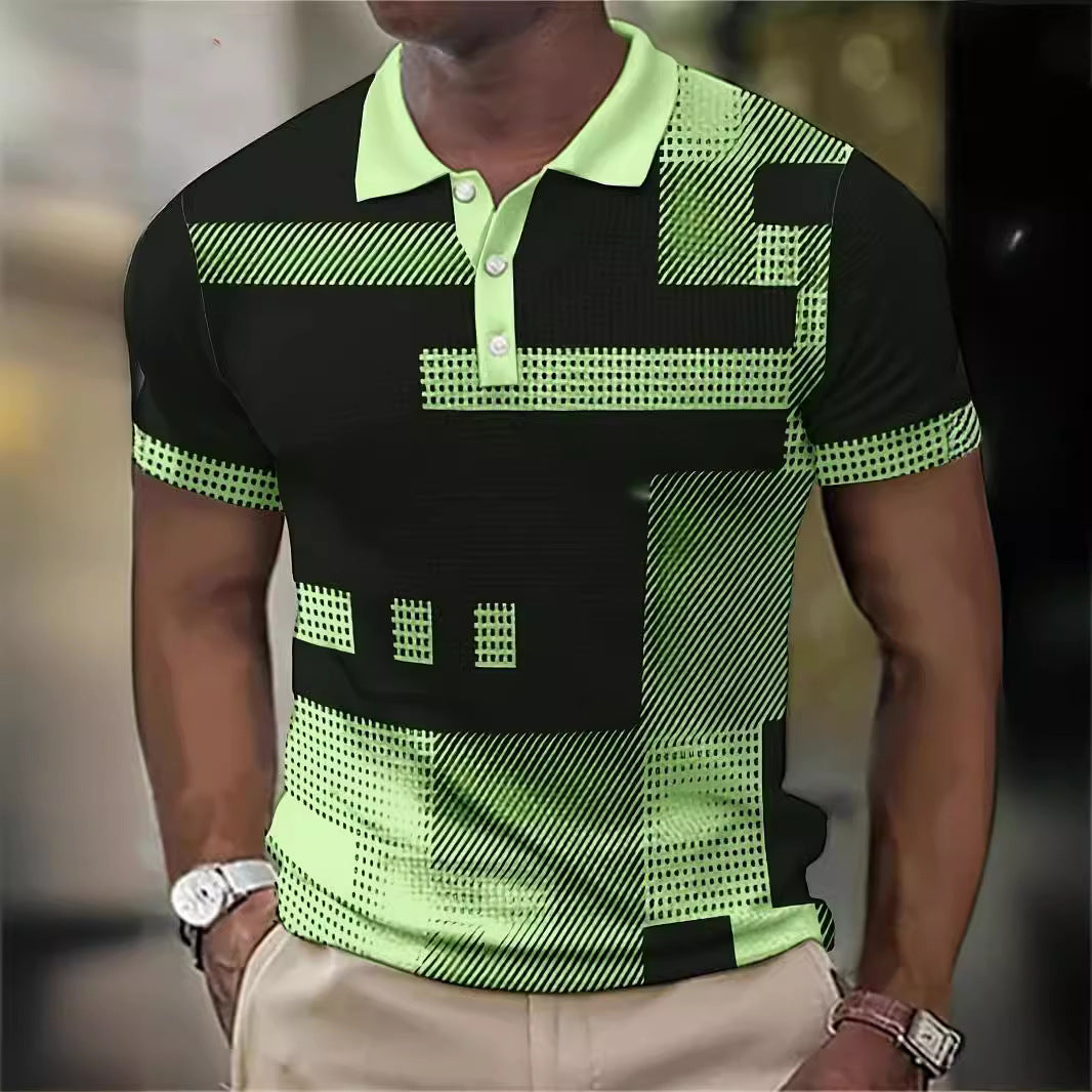 3d Fafger Digital Printing Sports Men's Short Sleeve - P Rubi's 