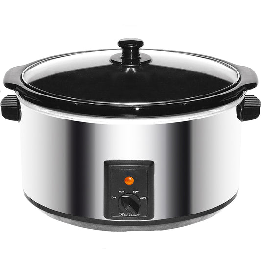 Brentwood 8.0 Quart Slow Cooker Stainless Steel - P Rubi's 