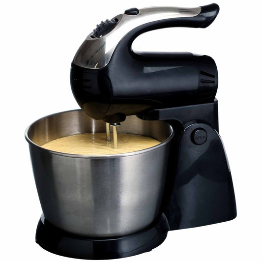 Brentwood 5-Speed Stand Mixer Stainless Steel Bowl 200W Black - P Rubi's 