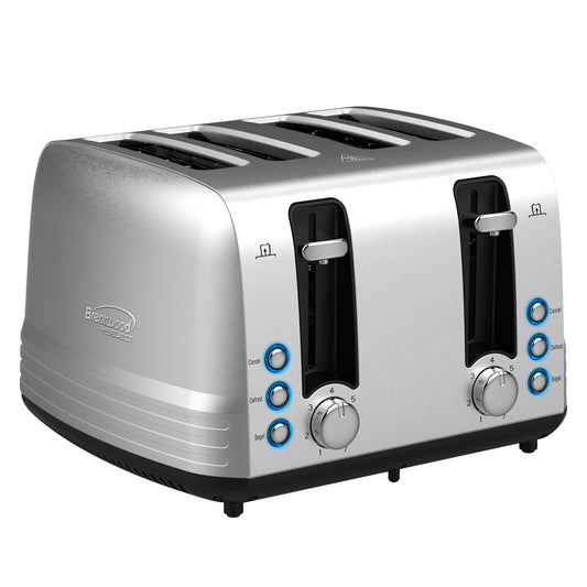 Brentwood Select Extra Wide 4 Slot Stainless Steel Toaster - P Rubi's 