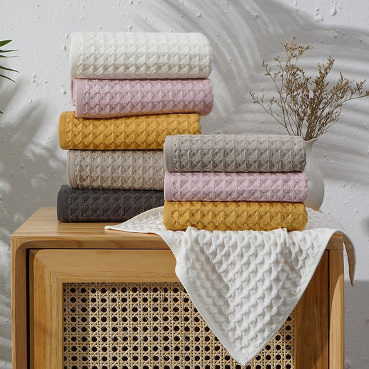 Pure Cotton Honeycomb 32 Bath Towels - P Rubi's 