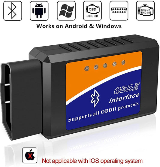 Bluetooth OBD2 OBDII Car Diagnostic Scanner Tool Check Engine Fault Code Reader - P Rubi's 