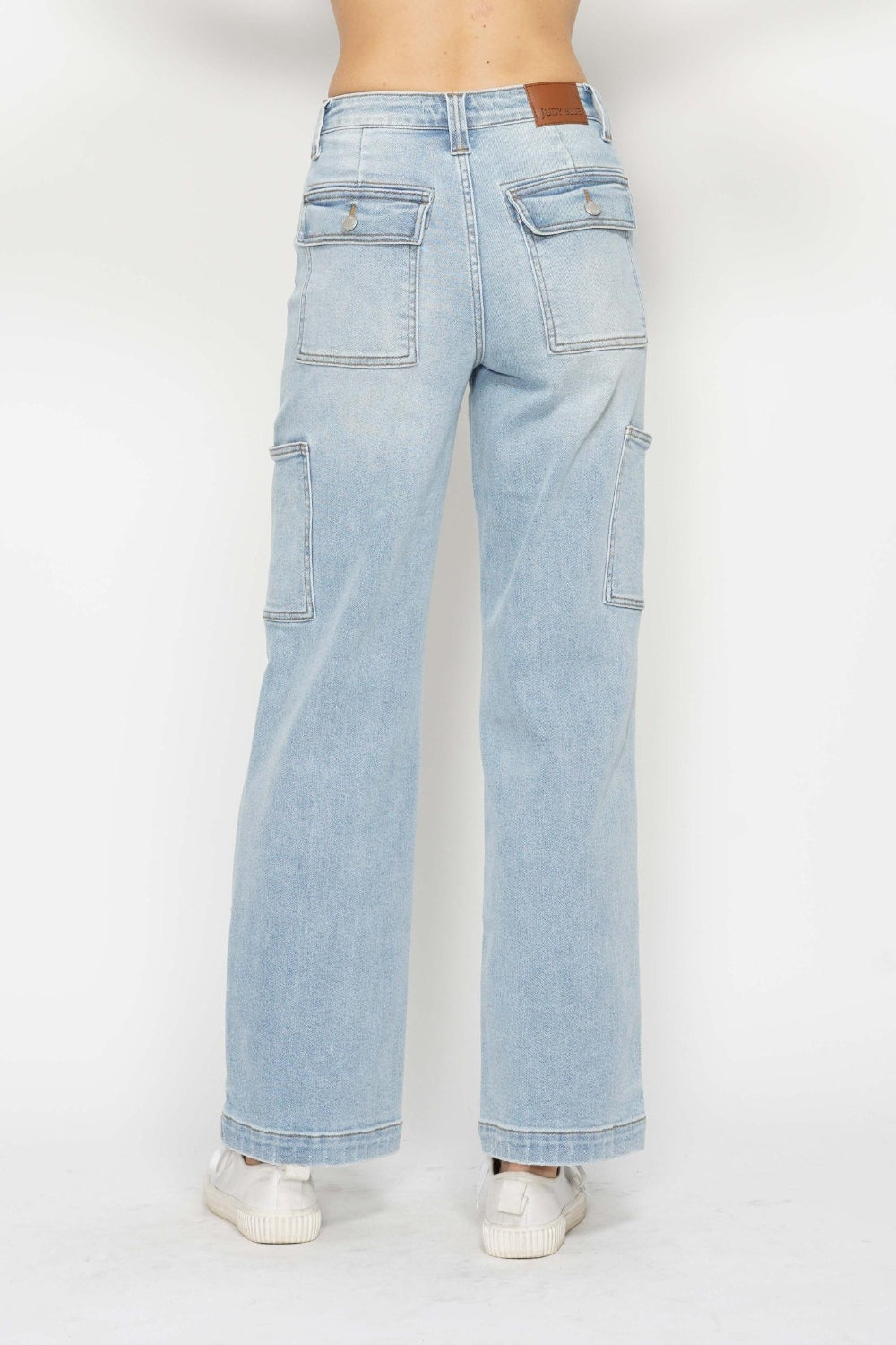 Judy Blue Full Size High Waist Straight Cargo Jeans - P Rubi's 