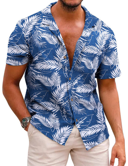 Men's Summer Hawaiian Printed Short-sleeved Shirt - P Rubi's 