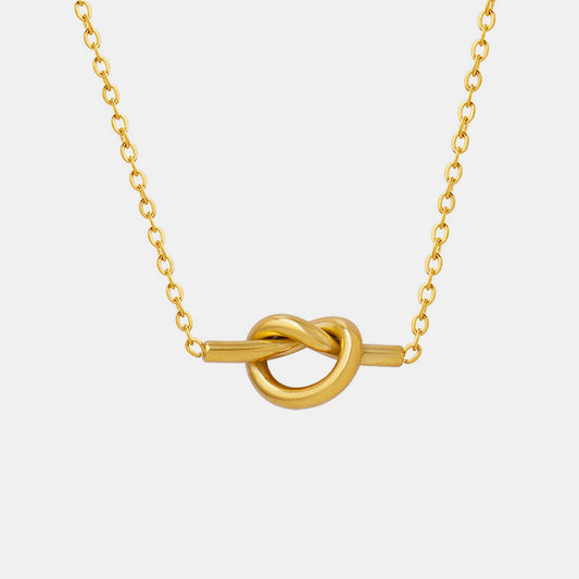 18K Gold-Plated Titanium Steel Knot Necklace - P Rubi's 