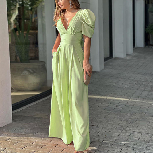 Fashion Elegant Plus Size Wide Legs Jumpsuit - P Rubi's 