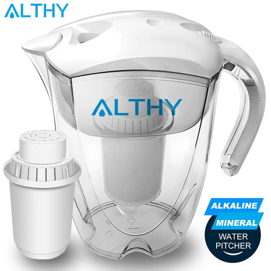 Alkaline Water with ALTHY's 3.5L Alkaline Mineral Water Pitcher Ionizer - P Rubi's 